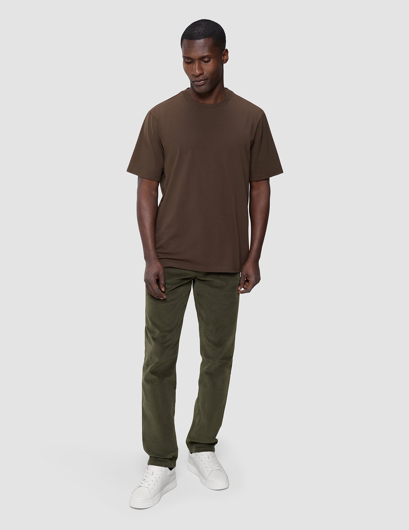 Supima T-shirt Box Fit Saddle Brown